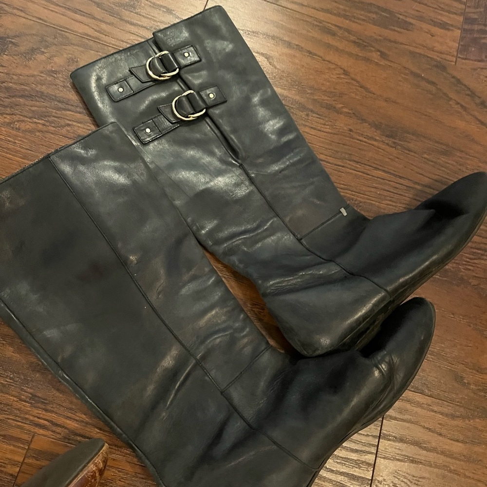 Steve Madden Black Heeled Boots - Picture 3 of 3